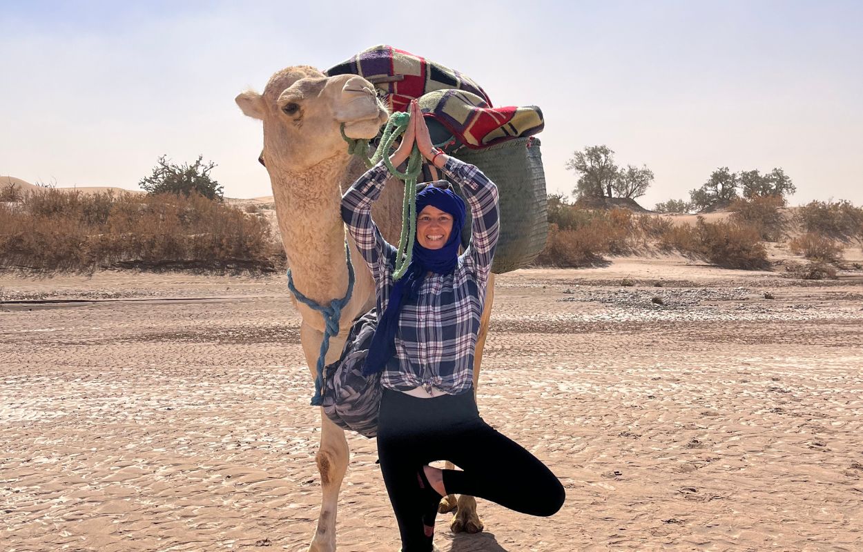 11Trek yoga désert Maroc